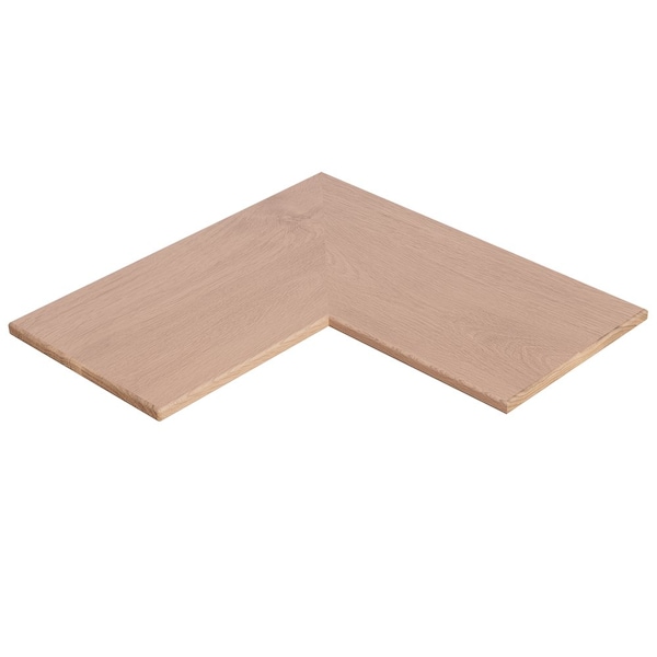 Designs Of Distinction 12" X 24" X 24" Flat Furniture Grade Corner Shelf - Red Oak 01MSH122424AK1 - main